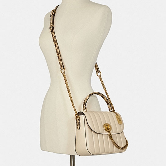 💗3 Piece Coach x Jennifer Lopez Set Marlie Satchel, NYC Wristlet & Bag Charm - Picture 10 of 16